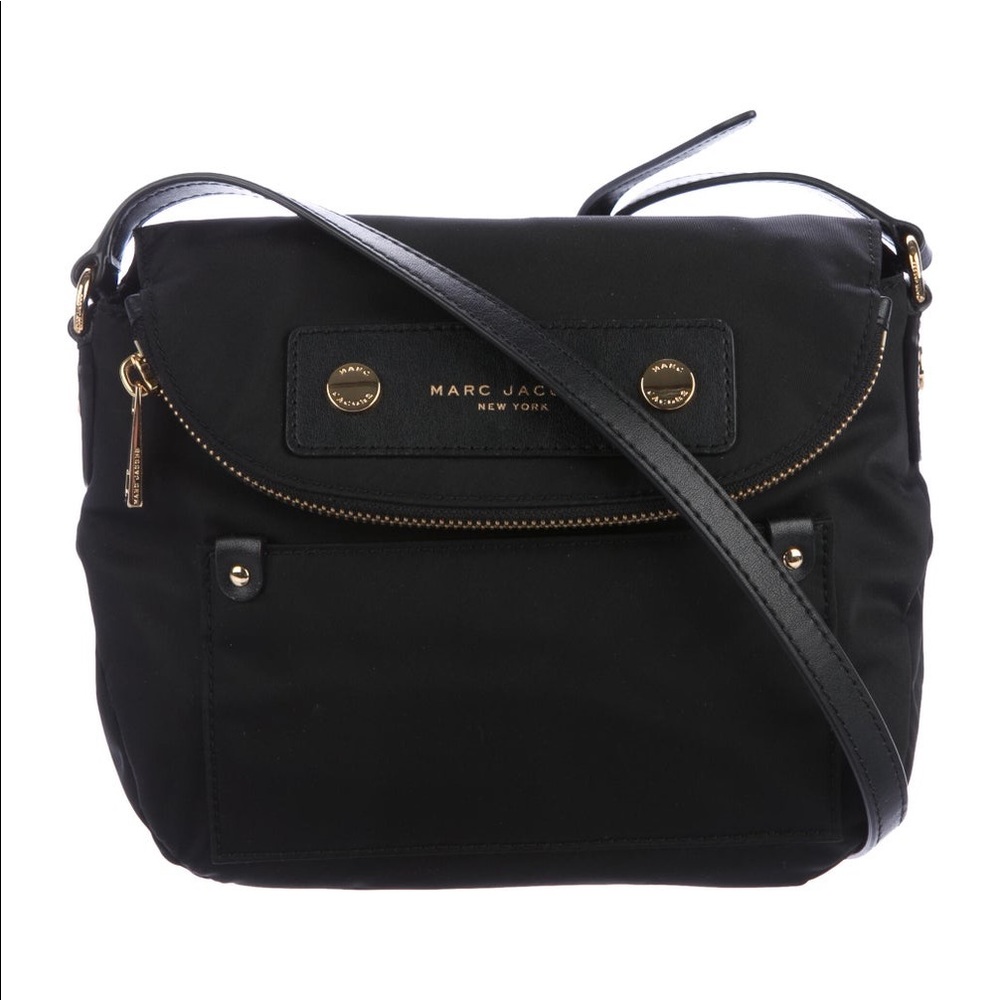 EUC MARC JACOBS Leather-Trimmed Nylon Crossbody